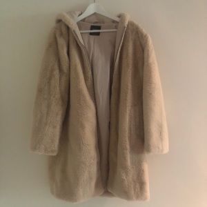 Zara Faux fur jacket coat sweater outerwear